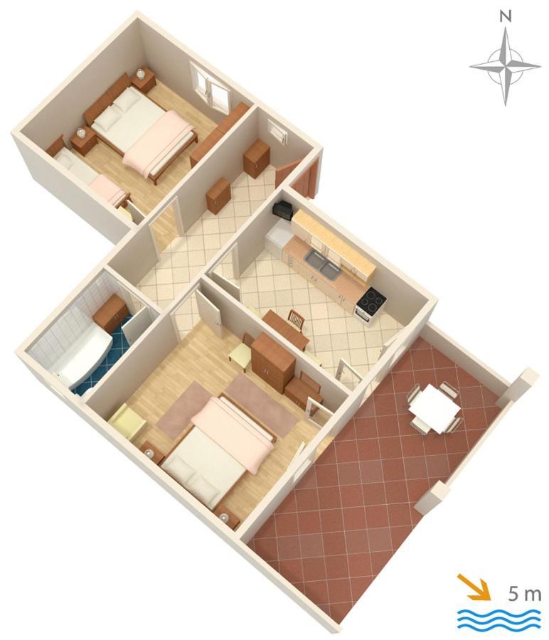 Apartments By The Sea Mandre, Pag - 4093 Kolan Eksteriør bilde